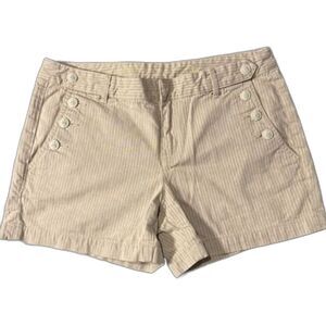 Tommy Hilfiger Shorts Women's Size 10 Beige Striped Nautical 4" Inseam